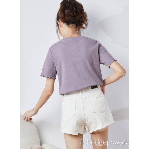 Nouveau produit Solid Casual Slim Femmes Sexy Polo Shirts